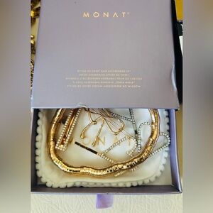 MONAT Rosegold Gold  Women's Hair Jewelry all-inclusive Set NWOT